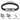 黒いブレスレット型ケーブル、全長22.5cm(8.9in)、手首周り18〜20cm(7.1〜7.9in)向け、USB-CとLightningの接続部