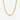 白背景に置かれたゴールドトーンのキューバンチェーンネックレス